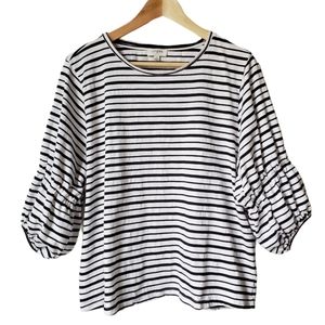 Umgee Balloon Sleeve Blouse Shirts Top Sz L